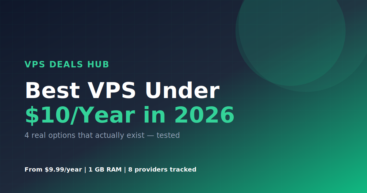 Best VPS Under $10/Year in 2026 (4 Real Options)